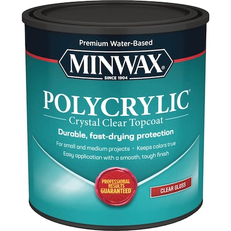 Minwax Polycrylic 1 Qt. Gloss Water Based Protective Finish 65555444